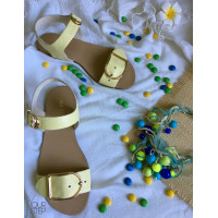 Сандали из кожи цвета лимон с регулирующейся полнотой Арт.: 10-12/112-091