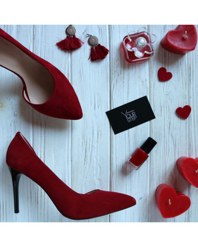 Туфлі-човники червоного кольору Арт. 35-5