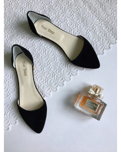 Балетки чорного кольору з гострим носом Арт.: 17-1