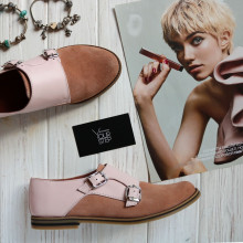 Монки з натуральної шкіри та замші Арт. 12-24