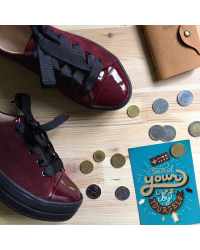 Кеди бордового кольору Арт. 33-1/15RS