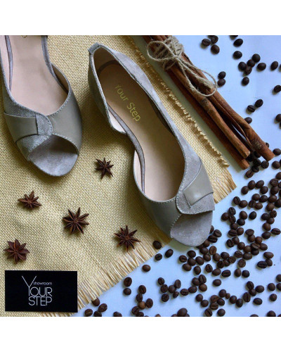 Балетки бежевого кольору Арт. 05-2