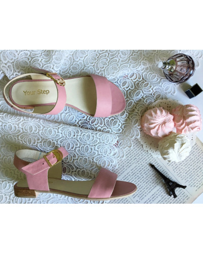 Сандали из кожи цвета пудры Арт.: 10-12/110