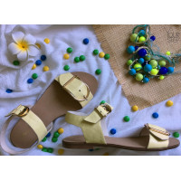 Сандали из кожи цвета лимон с регулирующейся полнотой Арт.: 10-12/112-091