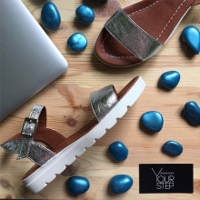 Босоніжки срібного кольору Арт. 10-5