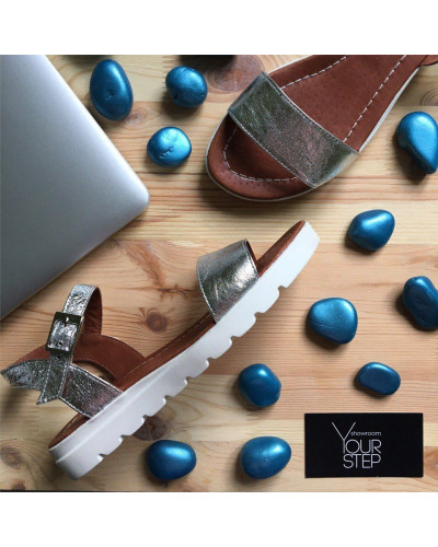 Босоніжки срібного кольору Арт. 10-5