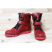 Ботинки на шнуровке красного цвета Арт. 05-12EI