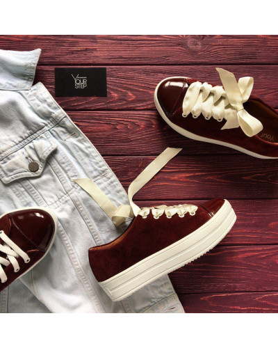 Кеди бордового кольору Арт. 33-1/15RS