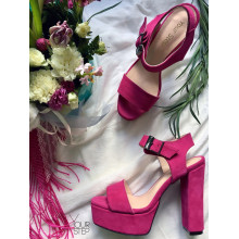 Босоніжки на високих підборах кольору фуксії Арт.: 853-2Ок