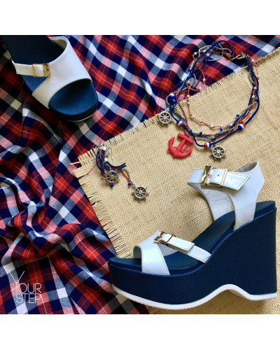 Білі босоніжки на танкетці Арт.: 716-1