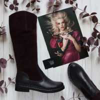 Чоботи зі шкіри та замші Арт. 12-7V(64)