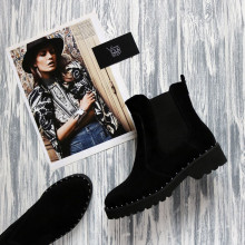 Челсі із чорної замші 12-1/235Ts(1)