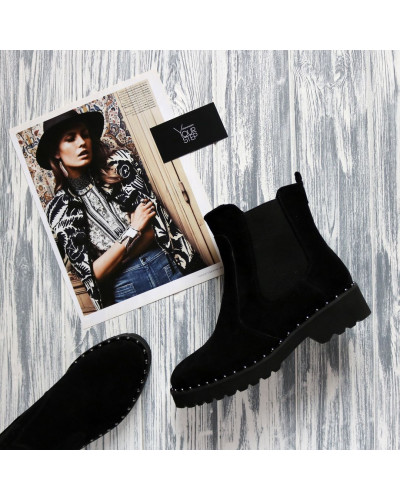 Челсі із чорної замші 12-1/235Ts(1)