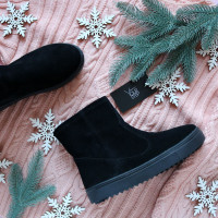 Ботинки из черной замши Арт. 12-19/21613