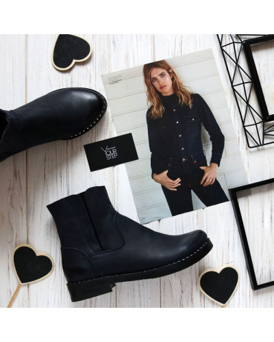 Черевики із синьої шкіри з ефектом потертості Арт. 12-28V(64)