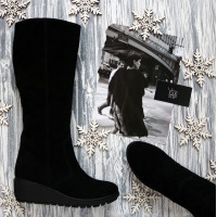 Чоботи на танкетці із натуральної замші Арт.30-1(Ir3)