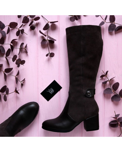 Чоботи на підборах Арт. 605-2Ок-3326(2)