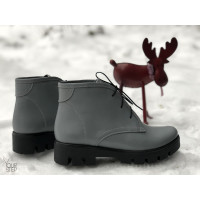 Черевики із сірої шкіри Арт. 12-5(S2)