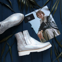 Черевики з нубуку з принтом під пітон Арт. 12-28Se