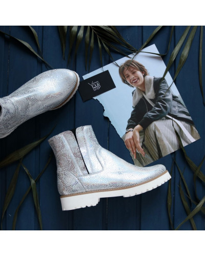 Черевики з нубуку з принтом під пітон Арт. 12-28Se