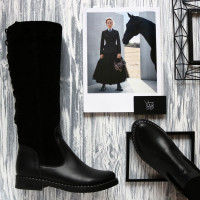 Чорні чоботи-трансформери 12-32V(64)