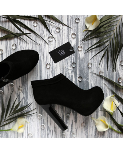 Ботильоны из черного велюра Арт. 951-3