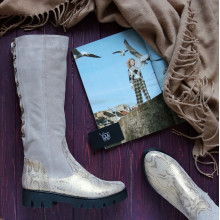 Бежеві чоботи-трансформери Арт 12-32(S2)