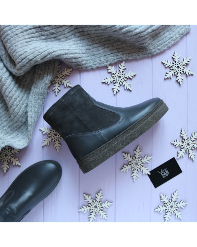 Ботинки темно-серого цвета Арт. 12-19Ls