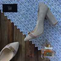 Туфлі-човники бежевого кольору Арт. 35-1/44Ок-3660