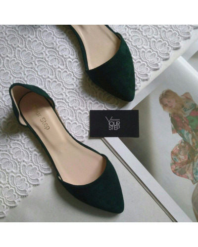 Балетки зеленого кольору з гострим носом Арт.: 17-1