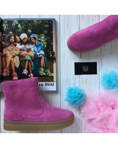 Ботинки из розовой замши Арт. 12-19Ls