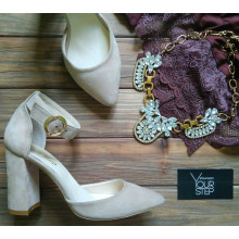 Босоніжки бежевого кольору Арт. 35-7/44Ок