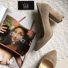 Туфлі-човники бежевого кольору Арт. 35-1/44Ок