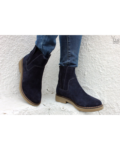 Челсі з синій замші Арт. 12-28(Sn4)