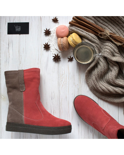 Полусапоги из натуральной замши Арт. 12-2Ls