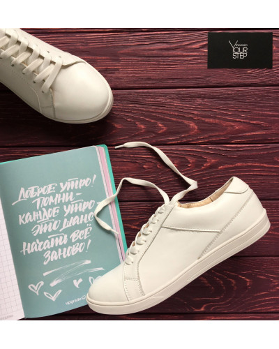 Кеди з білої шкіри Арт. Т-4