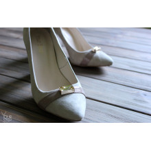 Туфлі-човники бежевого кольору Арт. 35-1/44Ок-3660