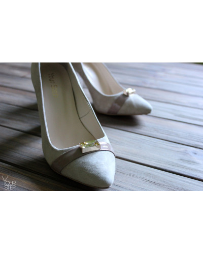 Туфлі-човники бежевого кольору Арт. 35-1/44Ок-3660