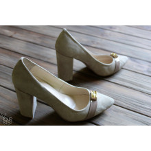 Туфлі-човники бежевого кольору Арт. 35-1/44Ок-3660