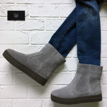 Ботинки из серой замши Арт. 12-19Ls