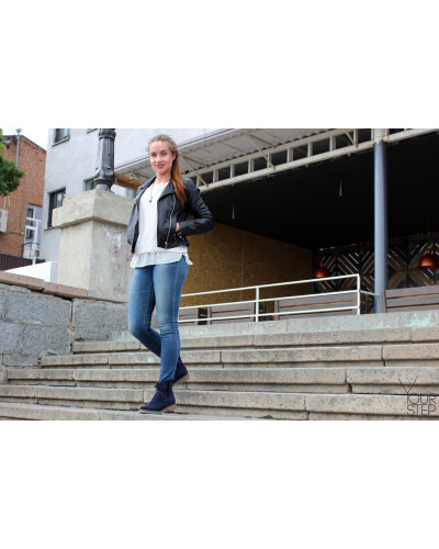 Челсі з синій замші Арт. 12-28(Sn4)