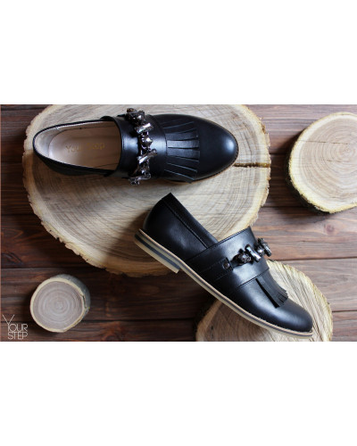 Туфлі з чорної шкіри Арт. 05-14-3647