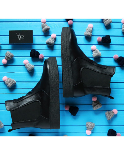 Челсі із чорної шкіри Арт. 12-1Ls