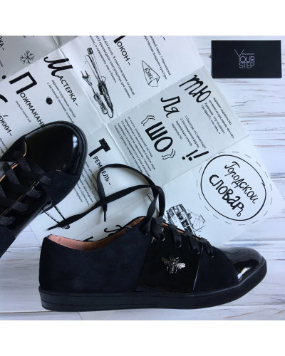 Кеди з чорної замші Арт. Т-2/003-3650