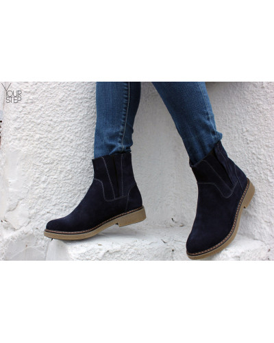 Челсі з синій замші Арт. 12-28(Sn4)