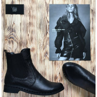 Ботинки челси из натуральной кожи флотар черного цвета 12-1Dn4