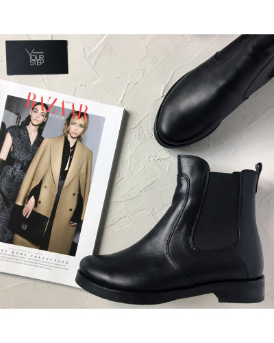 Челсі із натуральної шкіри чорного кольору 12-1V