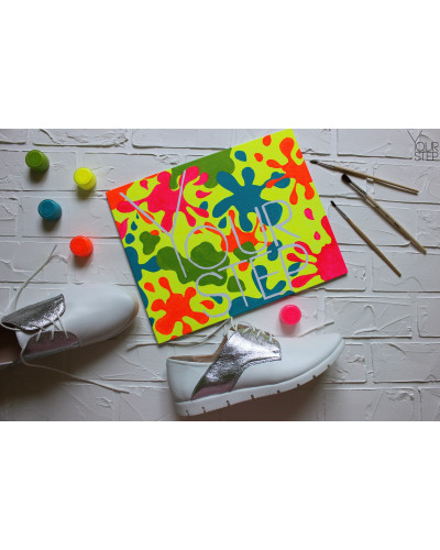 Туфли из кожи белого цвета с серебряными вставками Арт. 01-10Pr