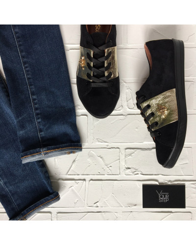 Кеди з чорної замші Арт. Т-2/003-3650