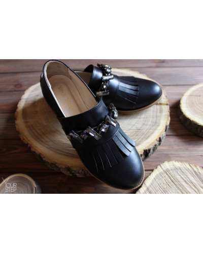 Туфлі з чорної шкіри Арт. 05-14-3647